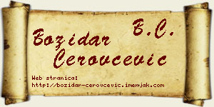 Božidar Cerovčević vizit kartica